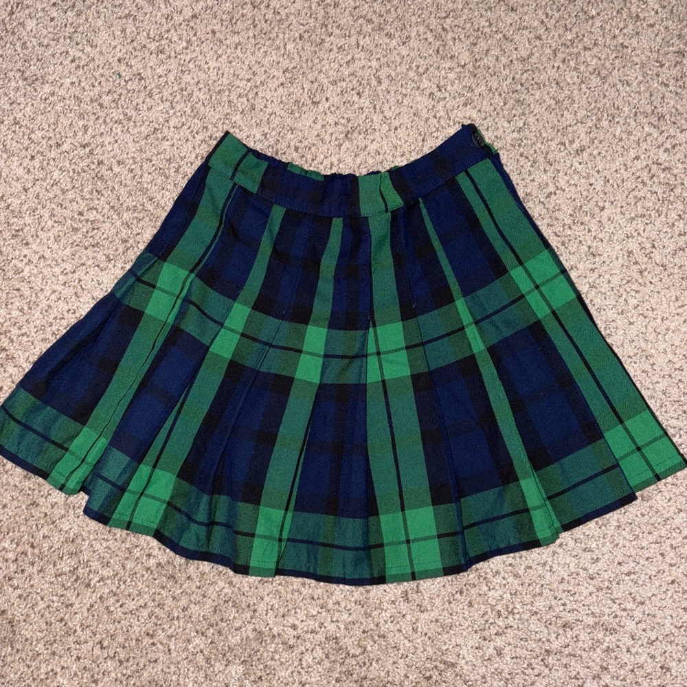 Plaid Green and Blue Women's Skirt